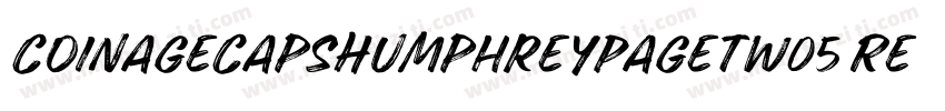 CoinageCapsHumphreyPagetW05 Regular字体转换